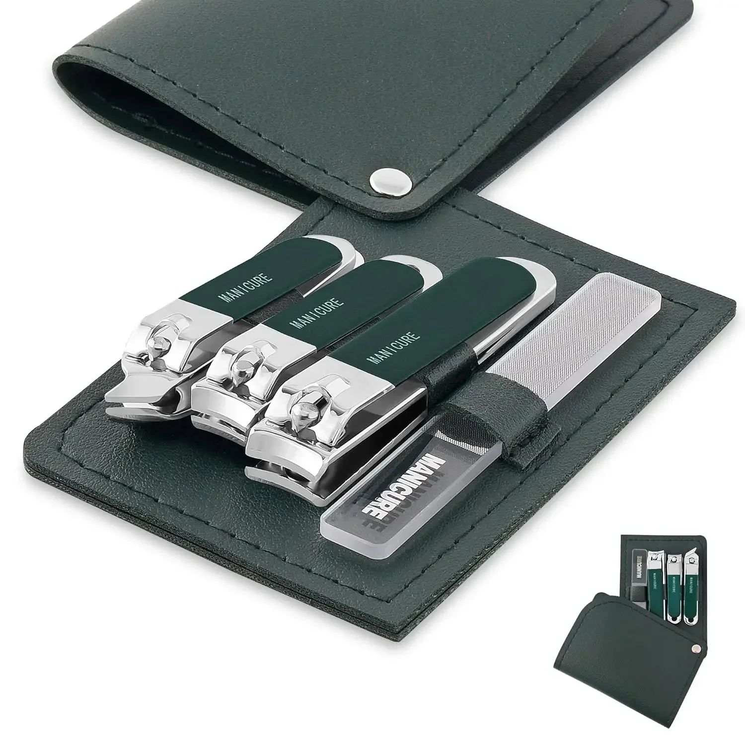 Mens Grooming Travel Kit - 4 Parça Çelik Tırnak Kesme Seti